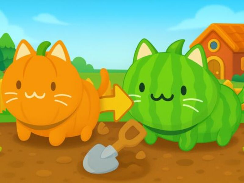 Permainan Brainrot Garden. Gabungkan kucing talian