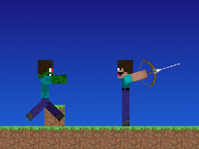 Permainan Noob vs pro tetapi pemanah minecraft talian