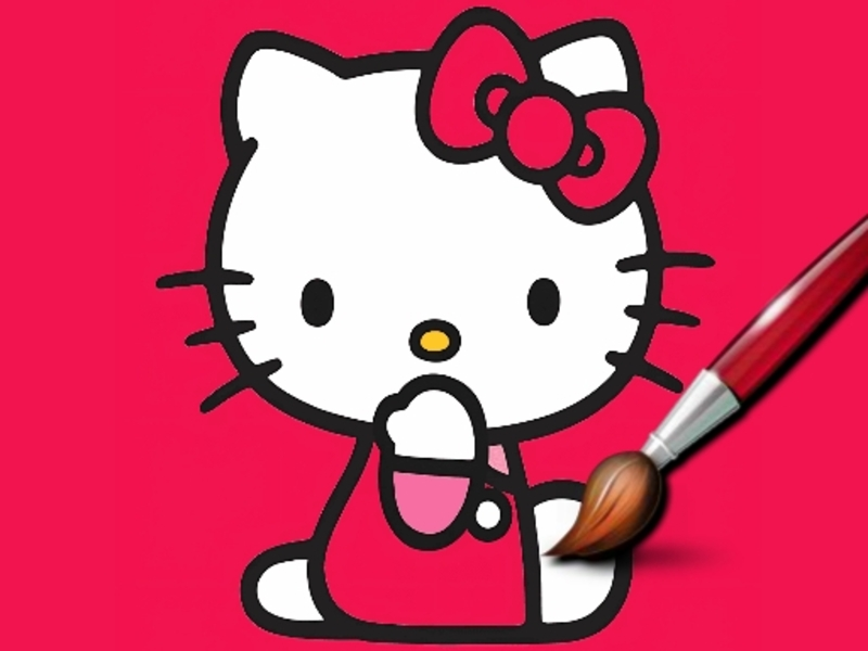 Permainan Kitty pewarna mudah talian